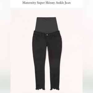 Abercrombie Maternity Super Skinny Ankle Black Jean